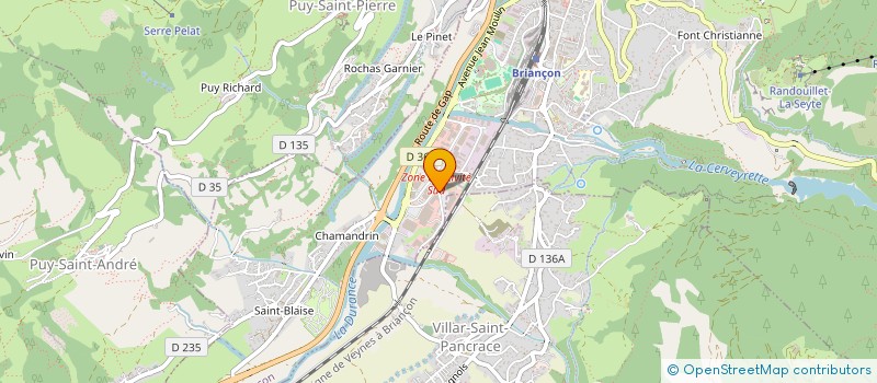 localisation de l'entreprise DES SOMMETS à BRIANCON