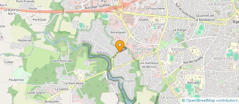 localisation de l'entreprise DES TAMARIS à VANNES