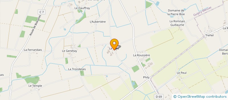 localisation de l'entreprise DES TEMPLIERS  GUIPRY-MESSAC