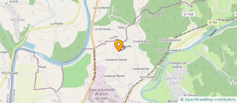 localisation de l'entreprise DES TERRES DES FORGES  GAGNAC-SUR-CERE