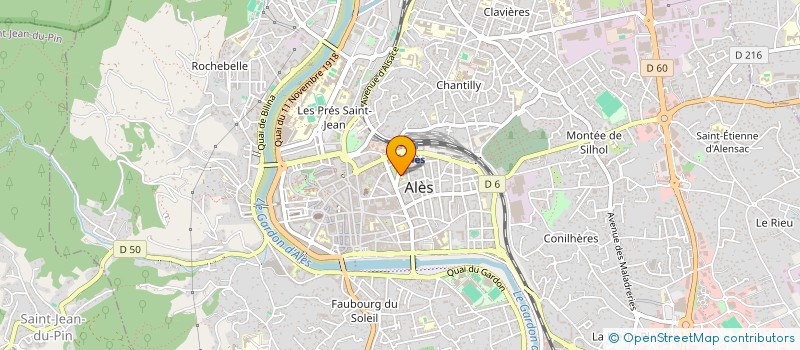 localisation de l'entreprise DES TROIS à ALES