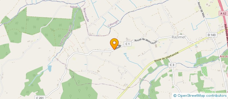 localisation de l'entreprise DES TROIS F.  RAZIMET