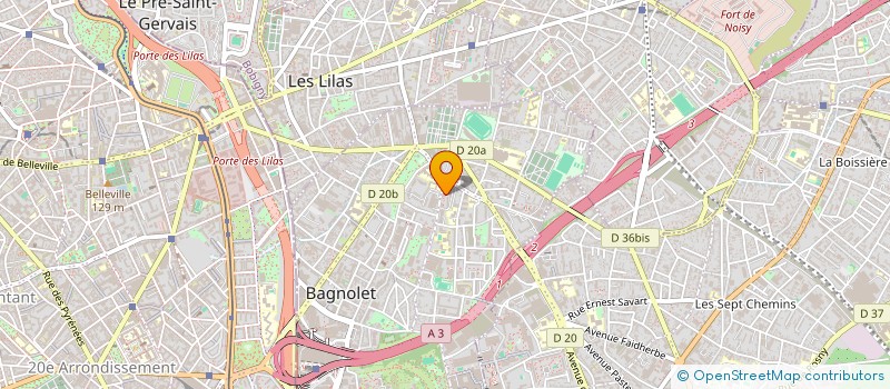 localisation de l'entreprise DES TROIS FRERES à BAGNOLET