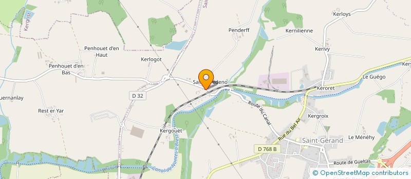 localisation de l'entreprise DES TROIS PONTS à SAINT-GERAND-CROIXANVEC