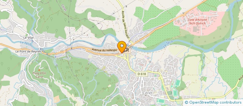 localisation de l'entreprise DES TROIS PONTS à CERET