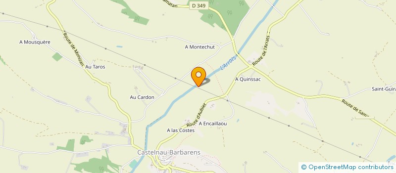 localisation de l'entreprise DES TROIS VALLEES  CASTELNAU-BARBARENS