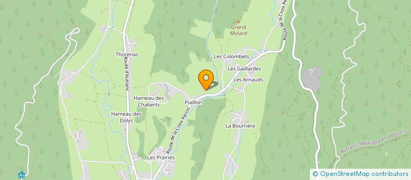 localisation de l'entreprise DES VALLONS DE PIAILLON à AUTRANS-MEAUDRE EN VERCORS