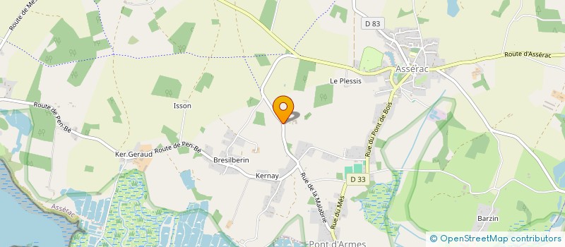 localisation de l'entreprise DES VENTS  ASSERAC