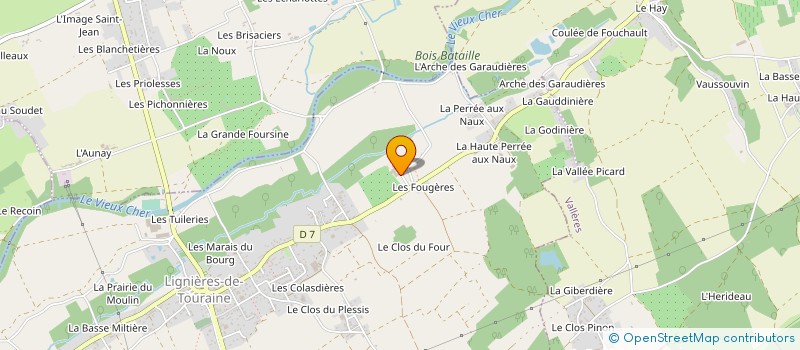 localisation de l'entreprise DES VERGERS DE FONTENAY à LIGNIERES-DE-TOURAINE