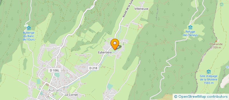 localisation de l'entreprise DES VERTS SAPINS à AUTRANS-MEAUDRE EN VERCORS