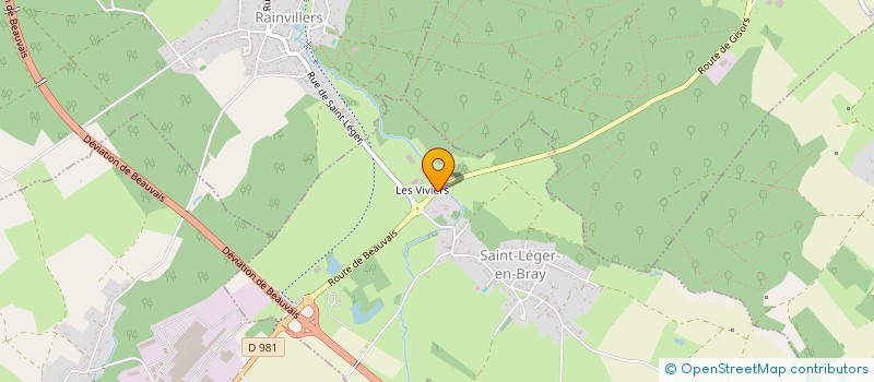 localisation de l'entreprise DES VIVIERS  SAINT-LEGER-EN-BRAY
