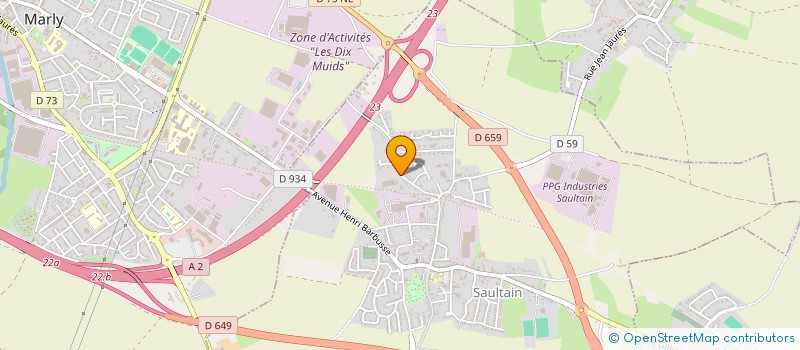 localisation de l'entreprise DESBARBIEUX VALENGREEN  SAULTAIN