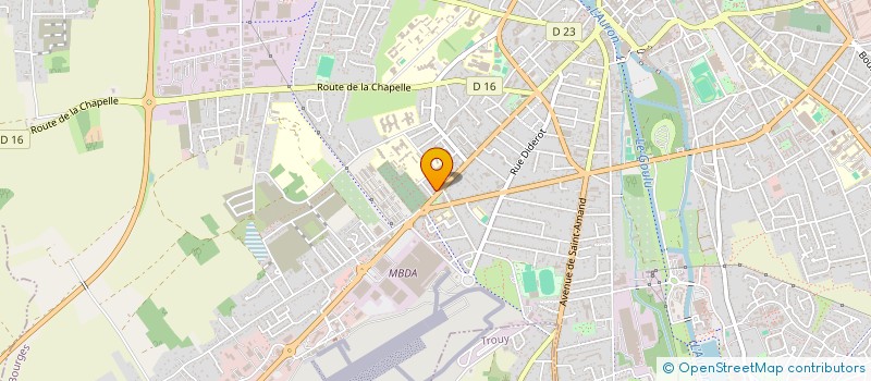 localisation de l'entreprise DESBROSSES  BOURGES