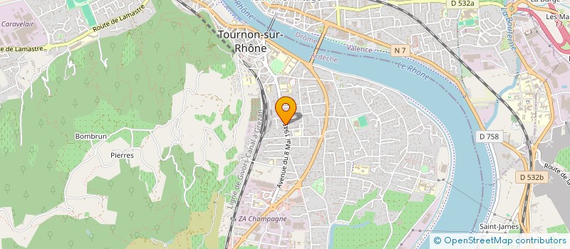 localisation de l'entreprise DESBRUS à TOURNON-SUR-RHONE