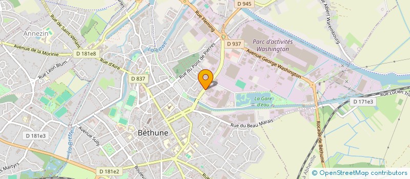 localisation de l'entreprise DESCAMPS BETHUNE à BETHUNE