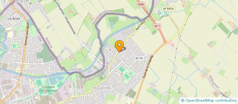 localisation de l'entreprise DESCAMPS ET FILLES  HOUPLINES