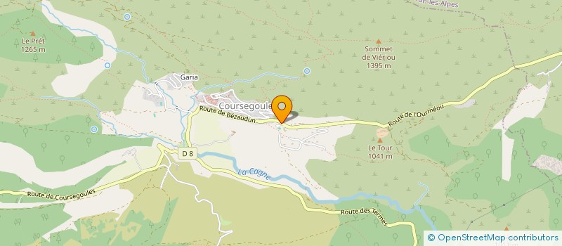 localisation de l'entreprise DESCAMPS JEROME TP  COURSEGOULES