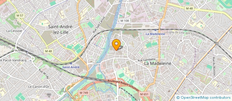 localisation de l'entreprise DESCAMPS VAM à LA MADELEINE