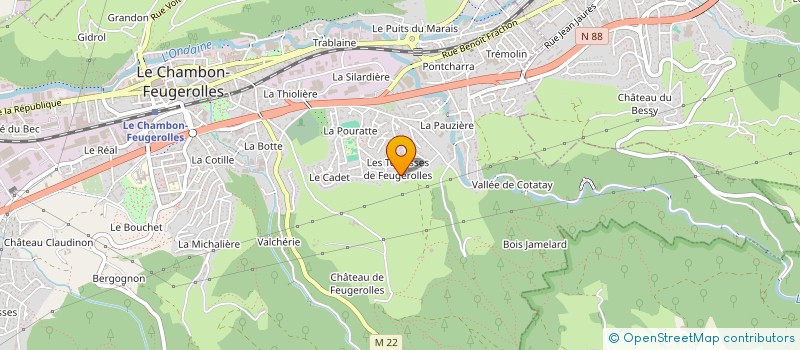 localisation de l'entreprise DESCARGUITA  LE CHAMBON-FEUGEROLLES