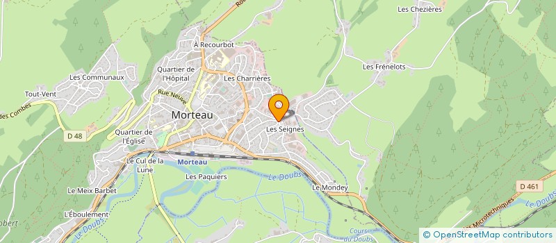 localisation de l'entreprise DESCASSETTE à MORTEAU