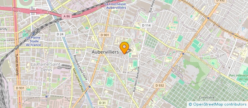 localisation de l'entreprise DESCHAMPS à AUBERVILLIERS