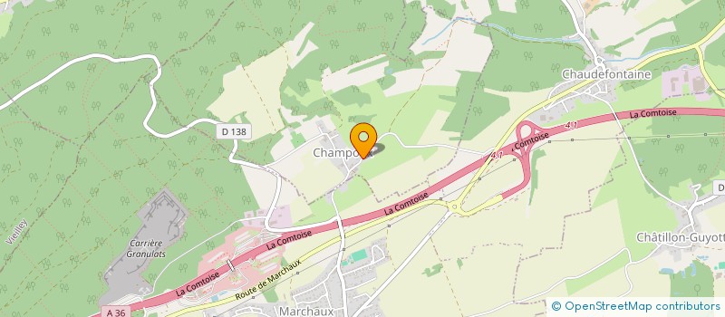 localisation de l'entreprise DESCHAMPS  CHAMPOUX