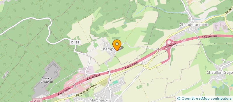 localisation de l'entreprise DESCHAMPS  CHAMPOUX