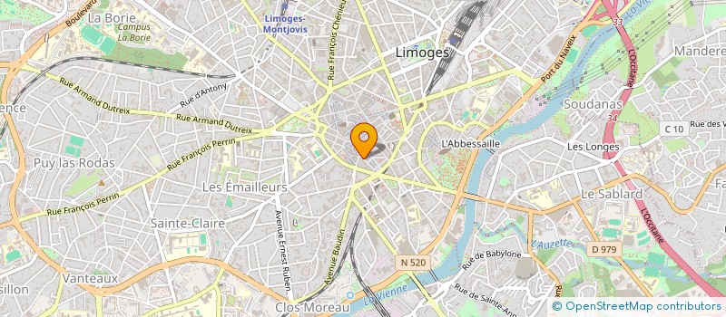 localisation de l'entreprise DESCLE à LIMOGES