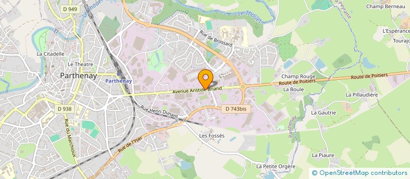 localisation de l'entreprise DESCOPAR à PARTHENAY