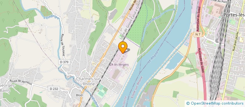 localisation de l'entreprise DESCOURS ENTREPOTS FRIGORIFIQUES à CHARMES-SUR-RHONE
