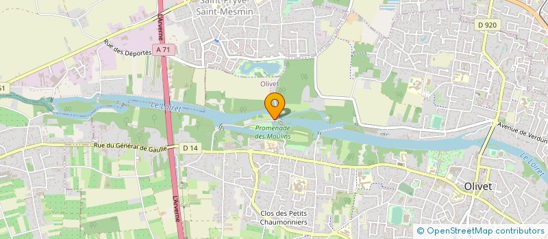 localisation de l'entreprise DESDION PERE & FILS à OLIVET