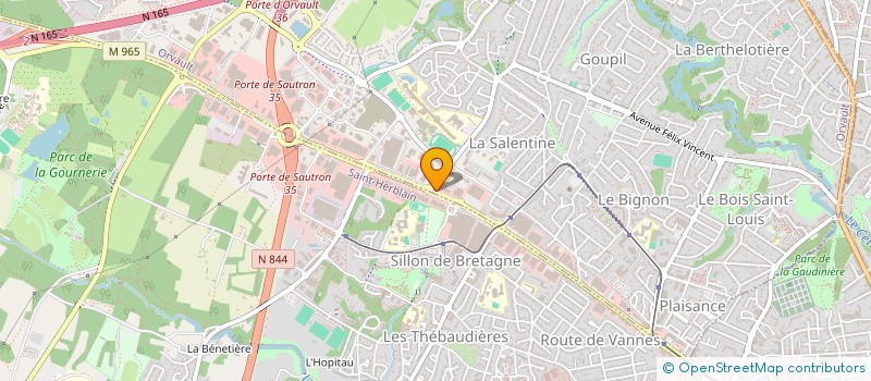 localisation de l'entreprise DESEVEDAVY PIANOS à ORVAULT