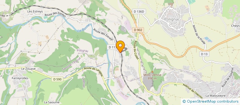 localisation de l'entreprise DESFILLES GREGORY MACONNERIE  POLIGNAC