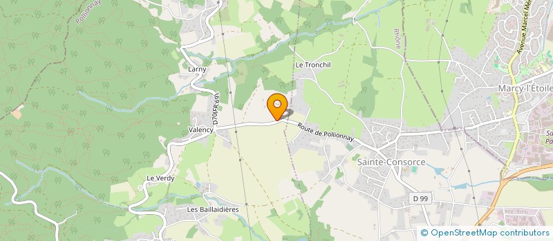 localisation de l'entreprise DESFORGES  POLLIONNAY