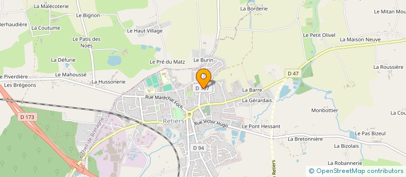 localisation de l'entreprise DESFOUX ENTRETIEN  RETIERS