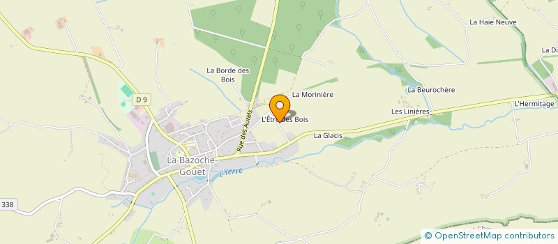 localisation de l'entreprise DESHAYES à LA BAZOCHE-GOUET