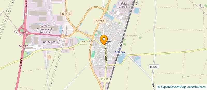 localisation de l'entreprise DESHAYES CARBURANTS à ARTENAY