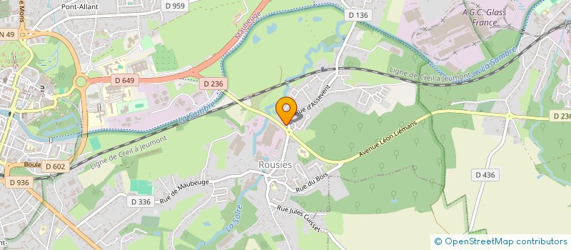 localisation de l'entreprise DESHUB  ROUSIES