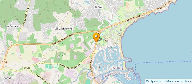 localisation de l'entreprise DESIGN ART'S  GRIMAUD