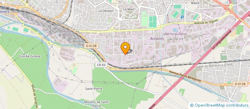 localisation de l'entreprise DESIGN DIFFUSION  BEZIERS