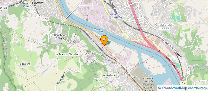 localisation de l'entreprise DESIGN ELEC à GIVORS