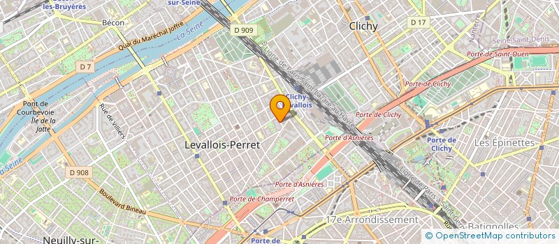 localisation de l'entreprise DESIGN ET VISIONS à LEVALLOIS-PERRET