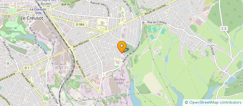 localisation de l'entreprise DESIGN FERMETURES 71  LE CREUSOT