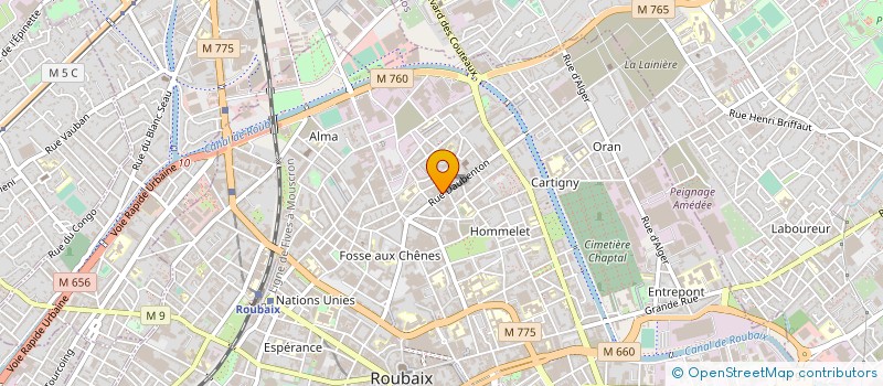 localisation de l'entreprise DESIGN GRAPHIQUE à ROUBAIX