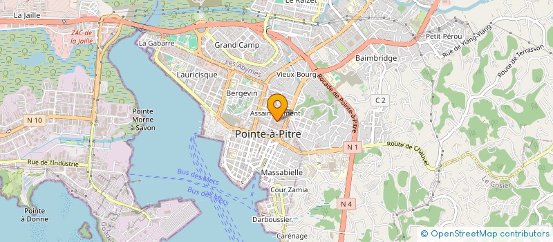 localisation de l'entreprise DESIGN PRO à POINTE A PITRE