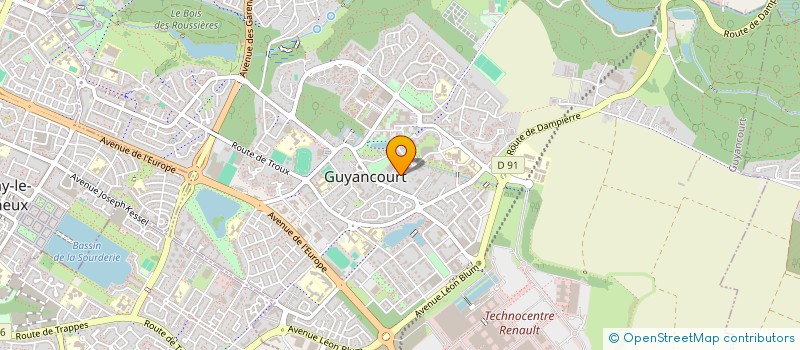 localisation de l'entreprise DESIGN & SOLUTIONS à GUYANCOURT