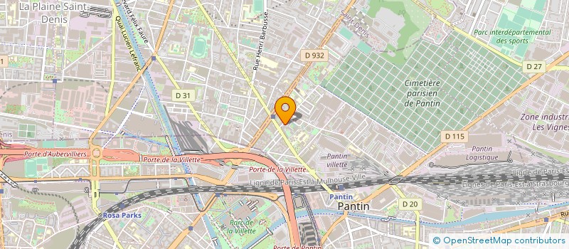 localisation de l'entreprise DESIGNERS UNIT S.A.S  PANTIN