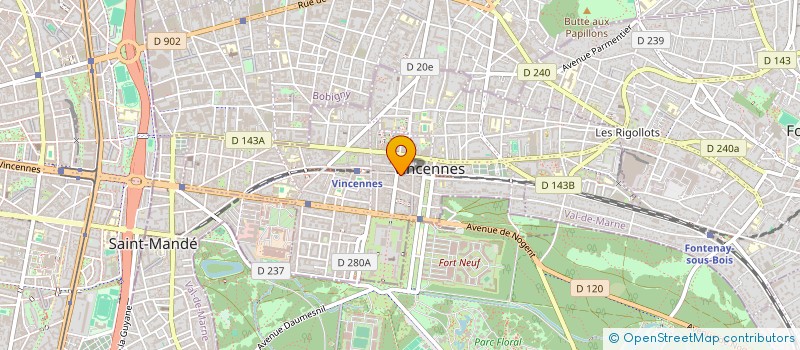 localisation de l'entreprise DESIR à VINCENNES