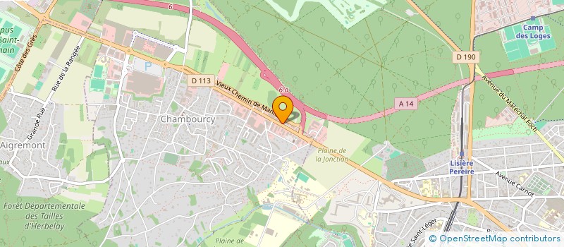 localisation de l'entreprise DESJOYAUX PISCINES 78 à CHAMBOURCY
