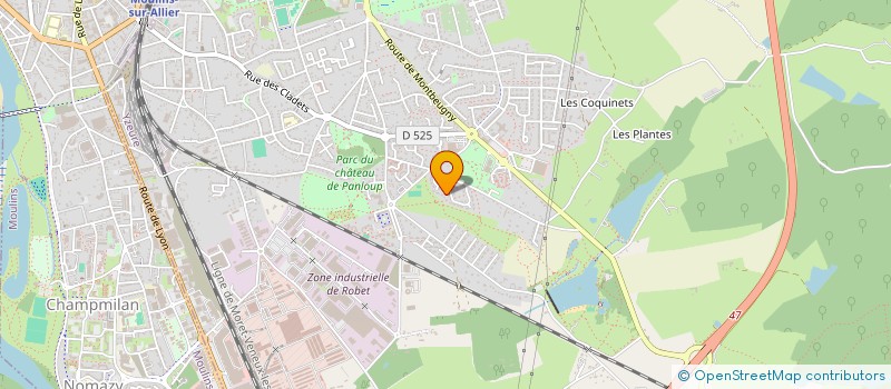 localisation de l'entreprise DESLAU  YZEURE